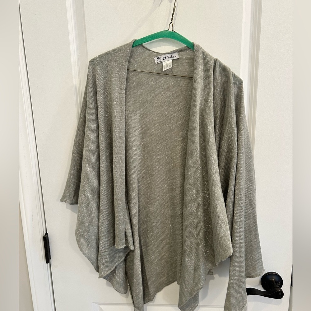Silver Metallic Shawl - One Size Fits All